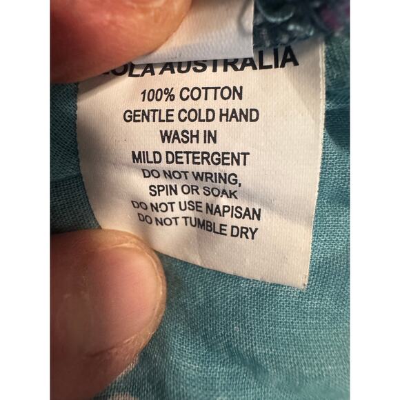 Lola Australia Boho Tunic Cotton Blouse Size M - Picture 8 of 8